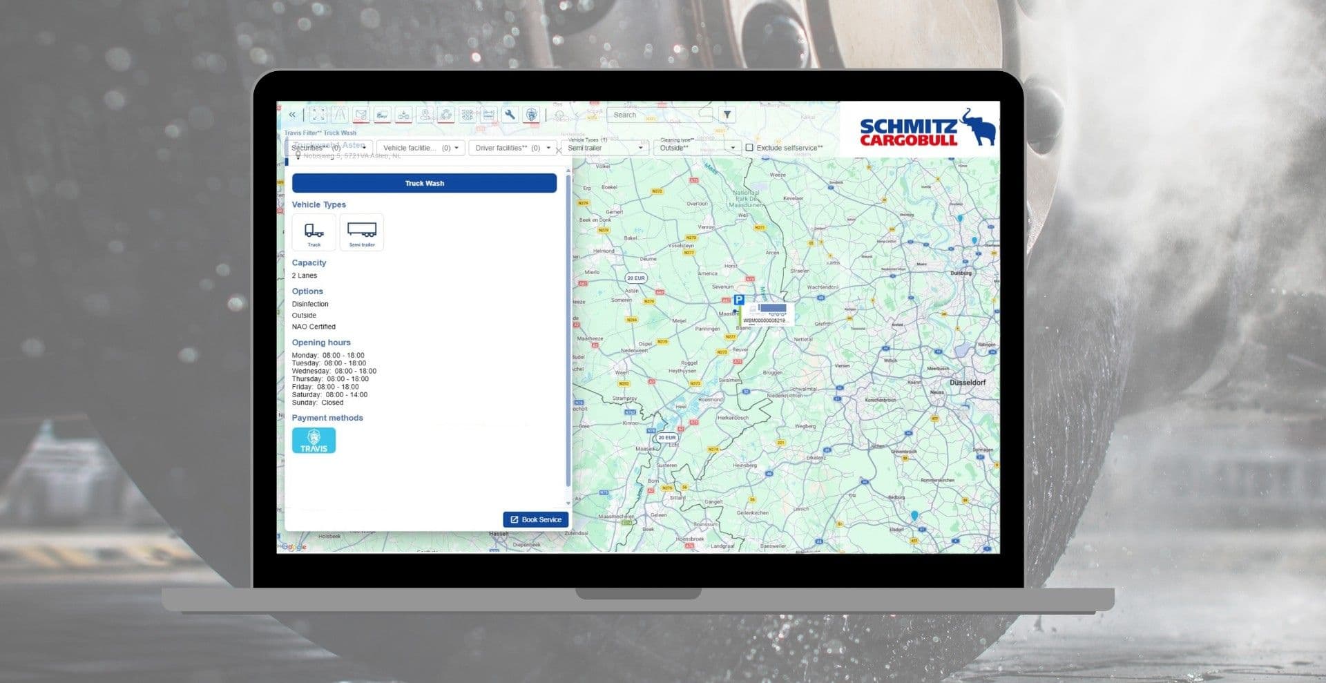Schmitz Cargobull expands TrailerConnect® with integrated washing and parking service via partner TRAVIS