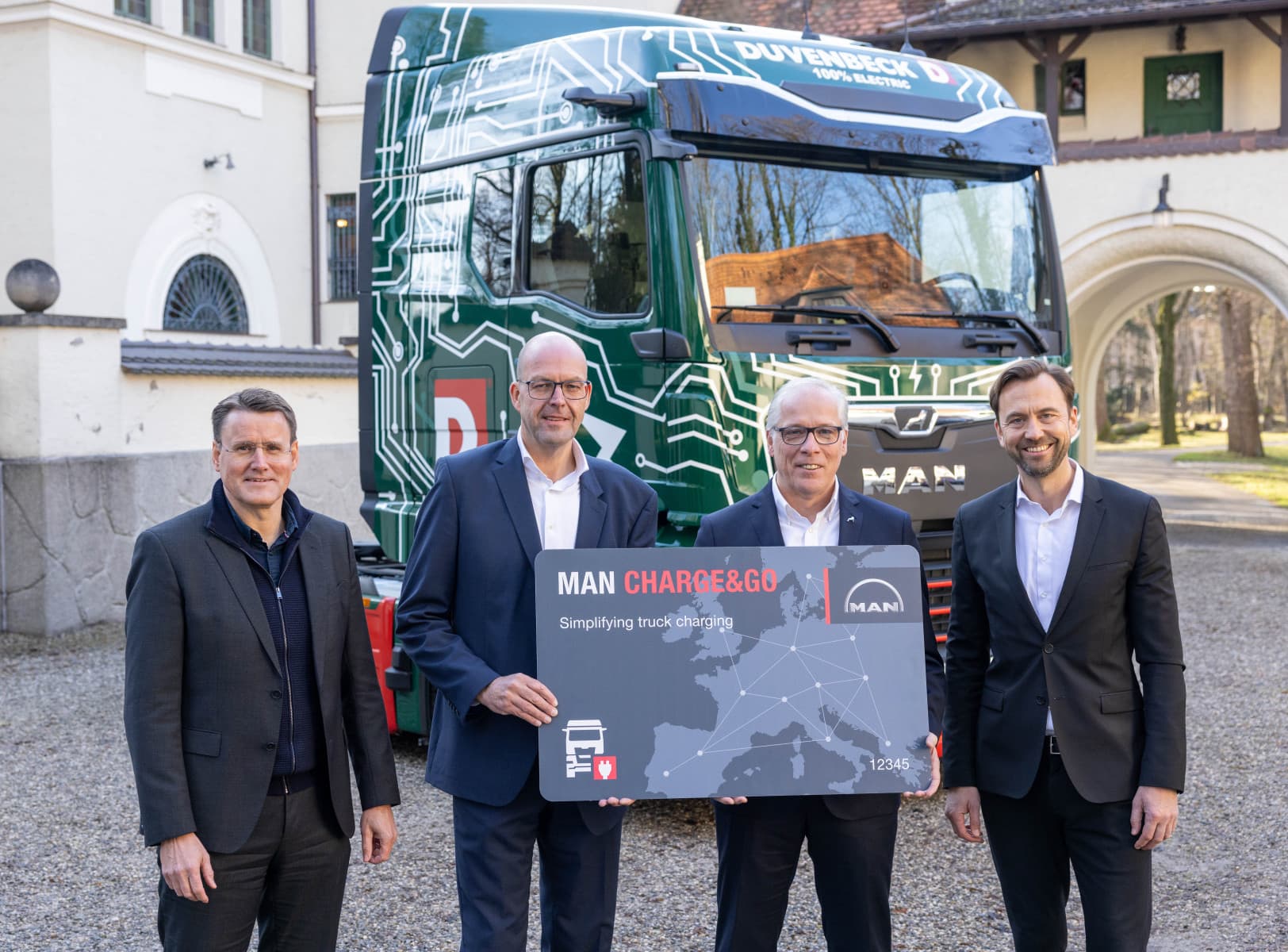 First MAN eTruck starts with logistics specialist Duvenbeck delivering emission-free VW plant logistics.