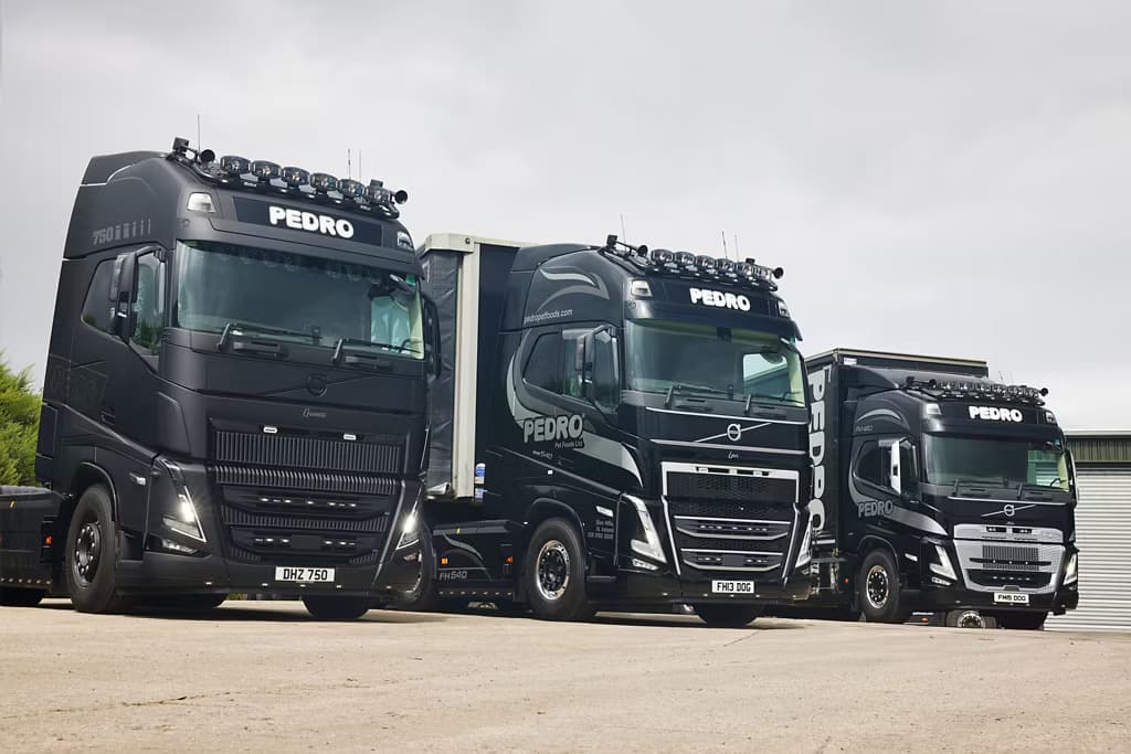 Flagship FH16 750 leads the pack as Pedro Pet Foods adds three new Volvo Trucks to its busy fleet