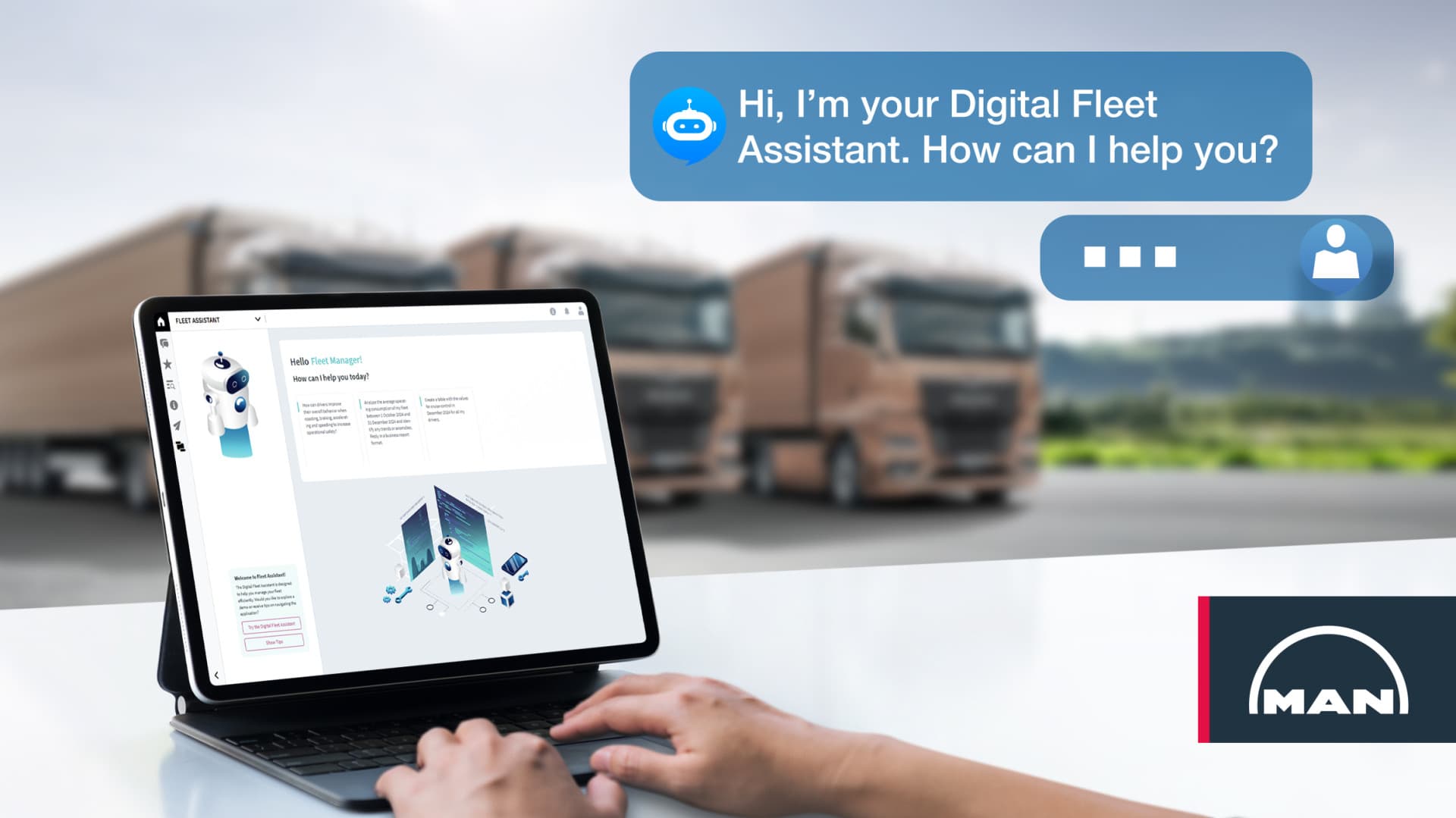New AI assistant from MAN makes digital fleet management even easier and faster