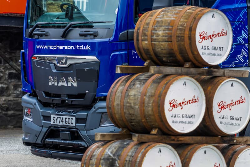Scotland’s pre-eminent bulk spirits logistics specialists, McPherson Ltd of Aberlour, boost their fleet performance with New MAN Trucks.