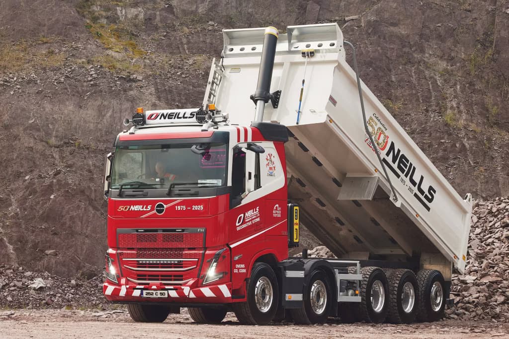 Finbarr O'Neill celebrates fifty years with new Volvo FH Tipper