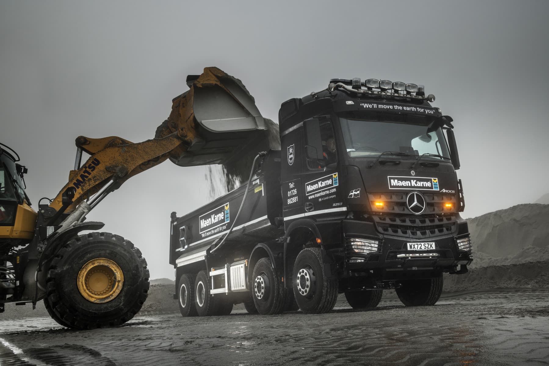 Maen Karne moves the earth with another reliable Mercedes-Benz Arocs from City West Commercials