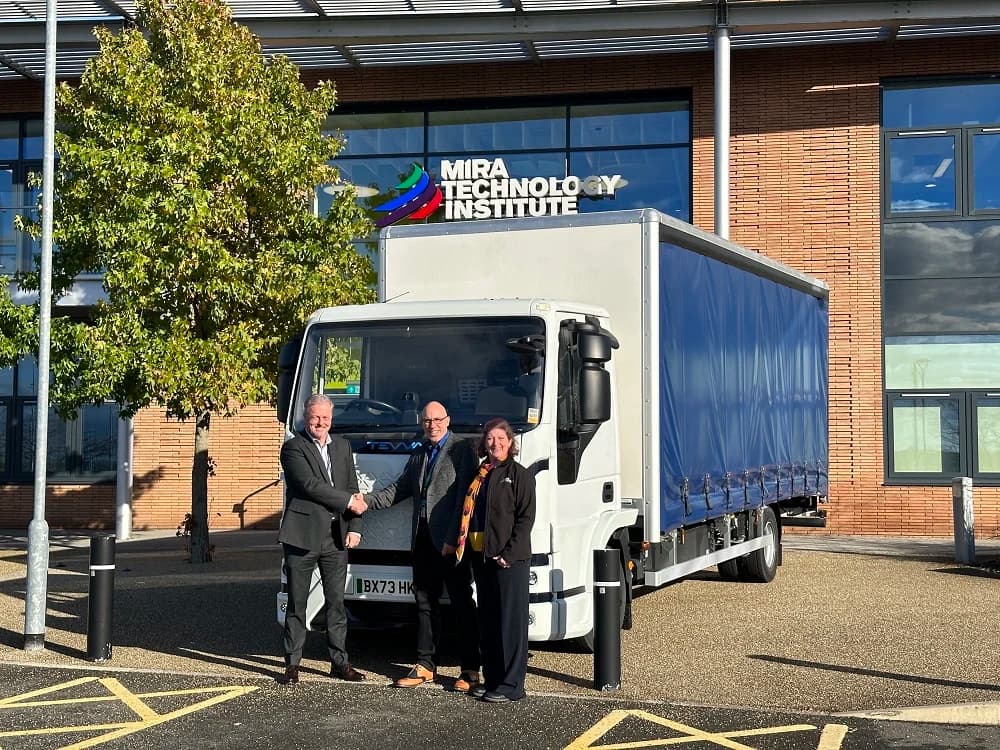 MIRA TECHNOLOGY INSTITUTE TAKES DELIVERY OF TEVVA 7.5T ELECTRIC TRUCK