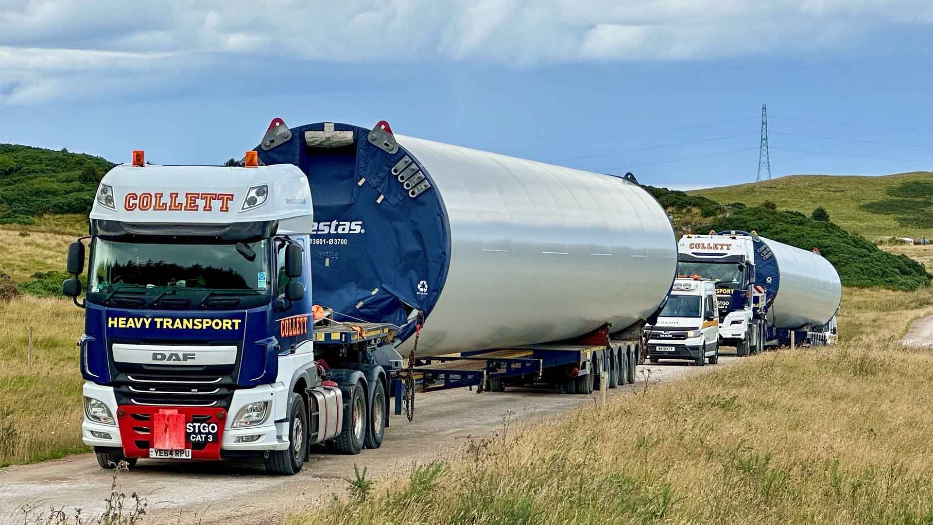 216 Wind Turbine Components Delivered to Limekiln Wind Farm