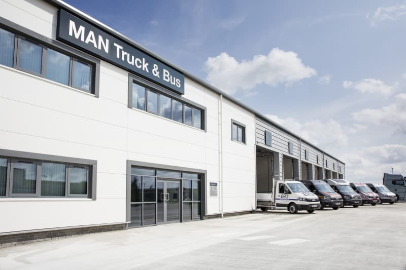 MAN Truck & Bus UK Ltd shines a light on Stockton-on-Tees with a new 3.5 acre 7 bay Facility.