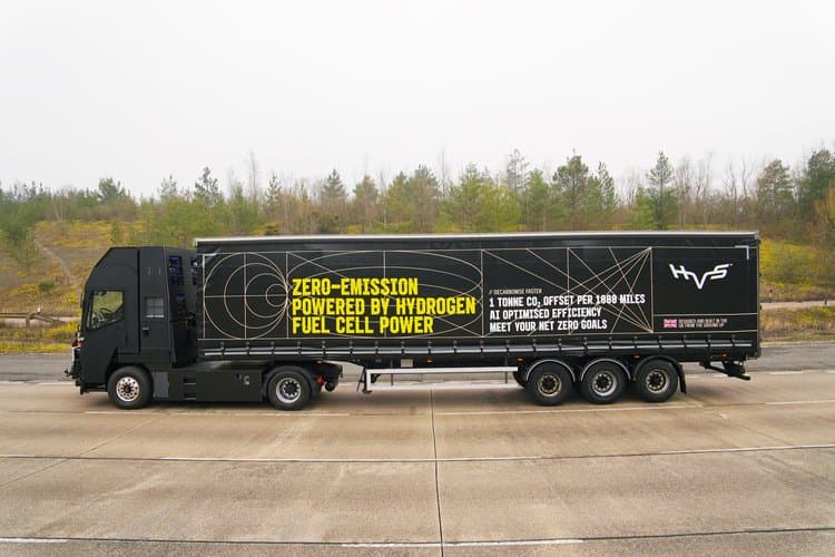 HVS CELEBRATES HYDROGEN FUEL CELL TRUCK’S FIRST TRAILER PULL ON TEST TRACK