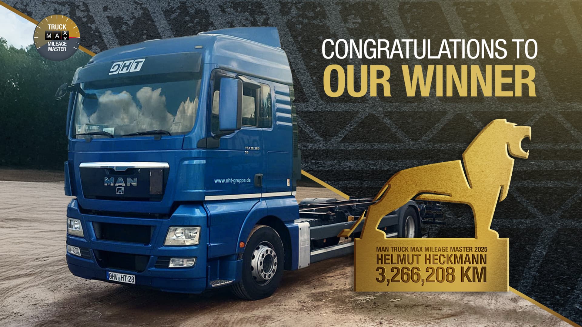 MAN Max Mileage Master: MAN truck travels to the moon eight times