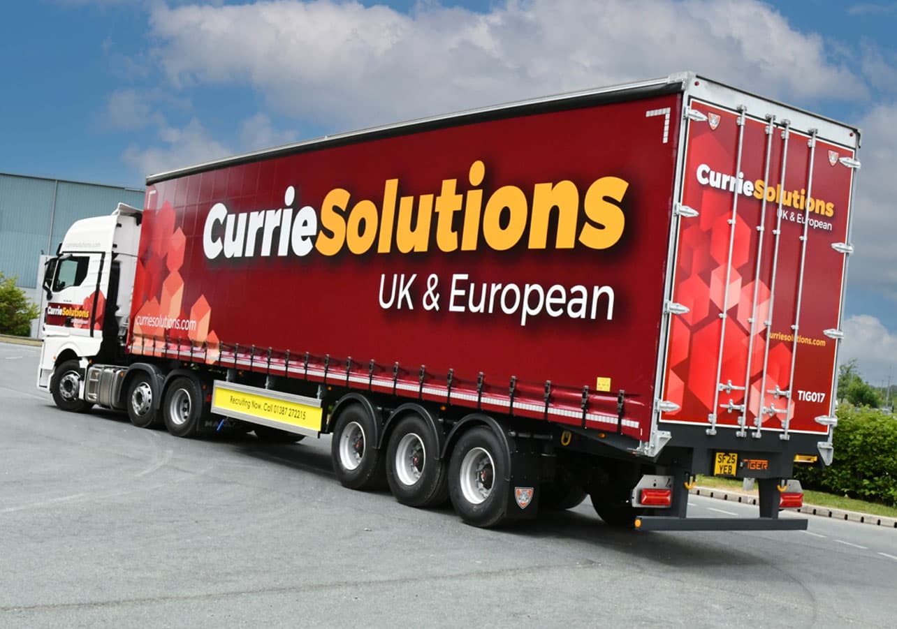 Currie Solutions chooses Tiger for its 20 new curtainsider trailers