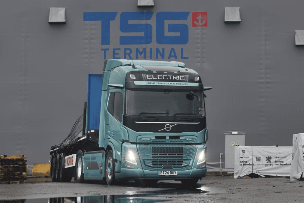 Volvo FM Electric shows its steel for special green delivery