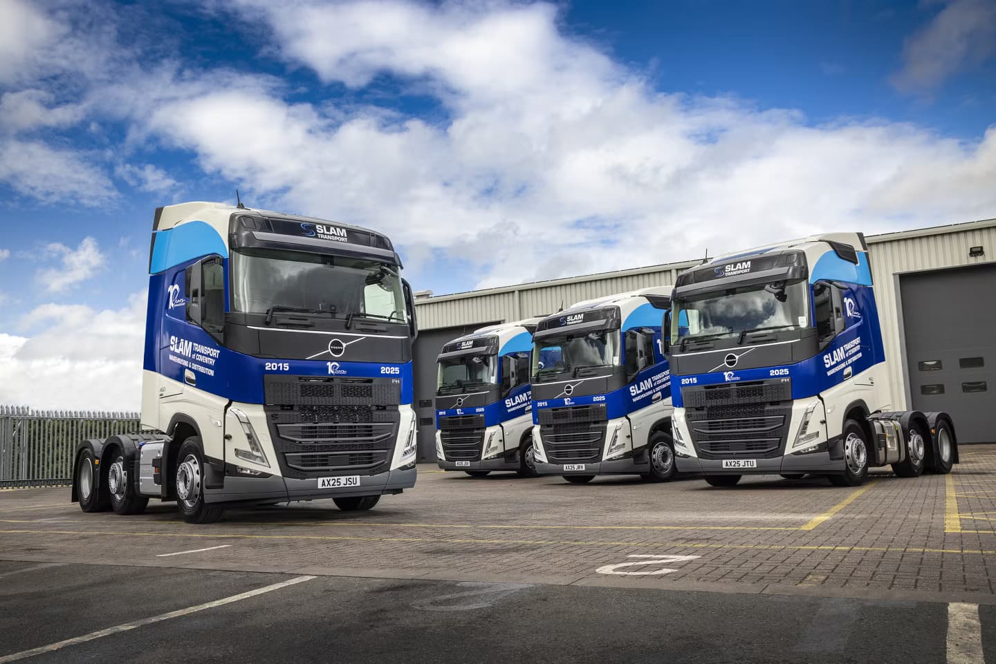 Slam Transport celebrates ten years with 50 Volvo FH with I-Save tractor units