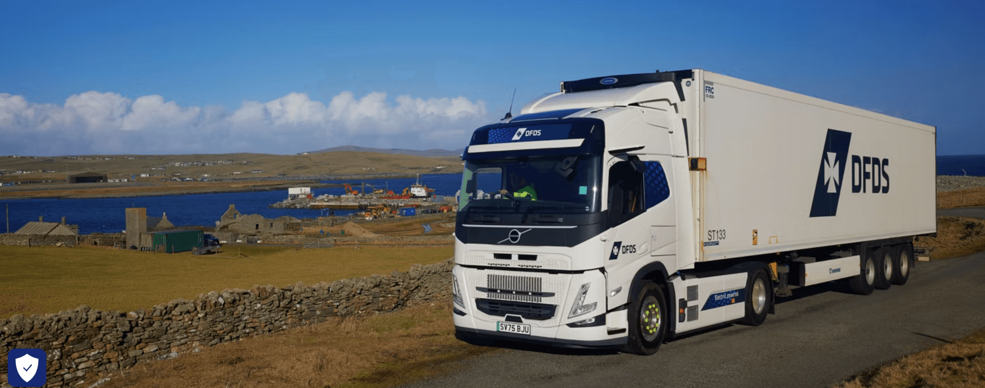 Volvo Trucks and DFDS bring electric heavy-duty logistics to the Shetland Islands