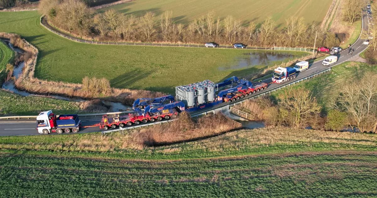 TWO 178TE TRANSFORMERS DELIVERED TO BIGGLESWADE SUBSTATION