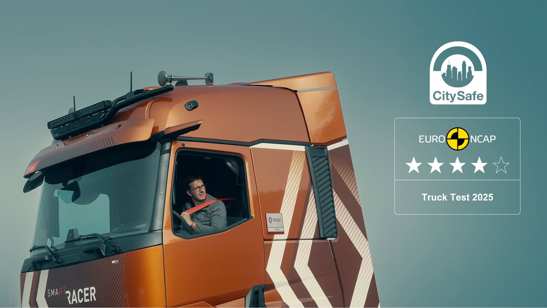 Renault Trucks T keeps its 4 Euro NCAP stars and earns the CitySafe label