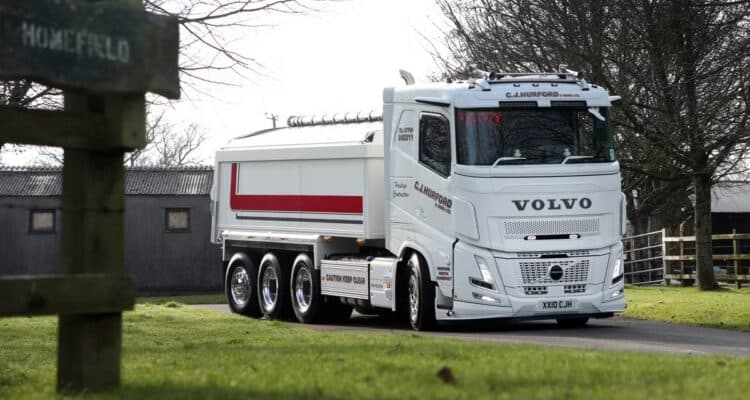 UK's first Volvo FH Aero tipper makes its debut at C J Hurford & Sons