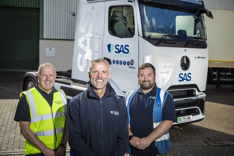 Watt a service! SAS Tech Services goes electric as it adds first eActros 600 to its 100% Mercedes-Benz fleet