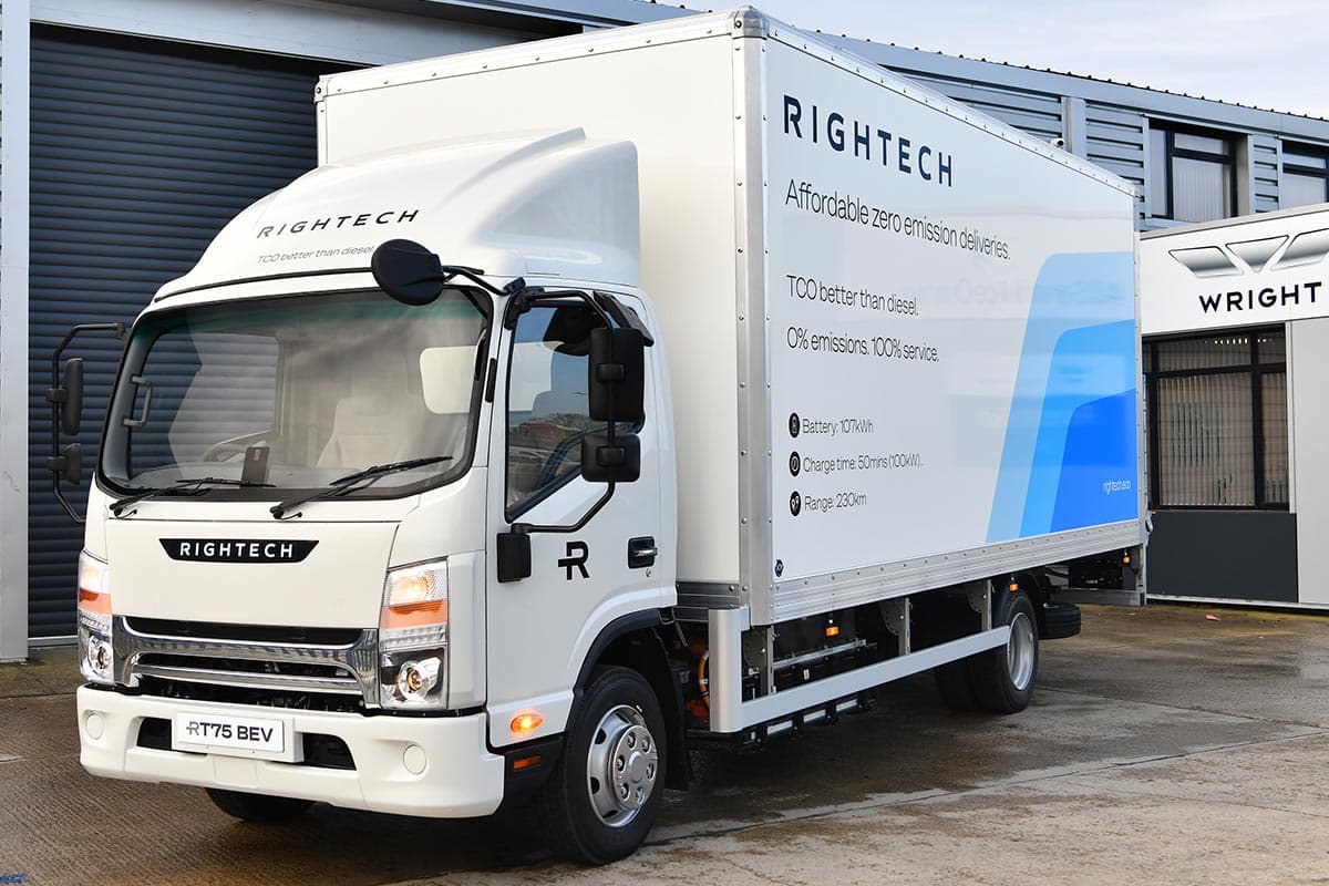 Huge savings for fleet operators as Rightech RT75 truck gets green light for plug- in grant