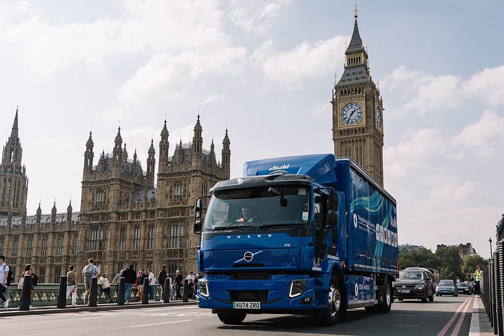 Volvo brews up greener deliveries for Asahi UK with FE Electric