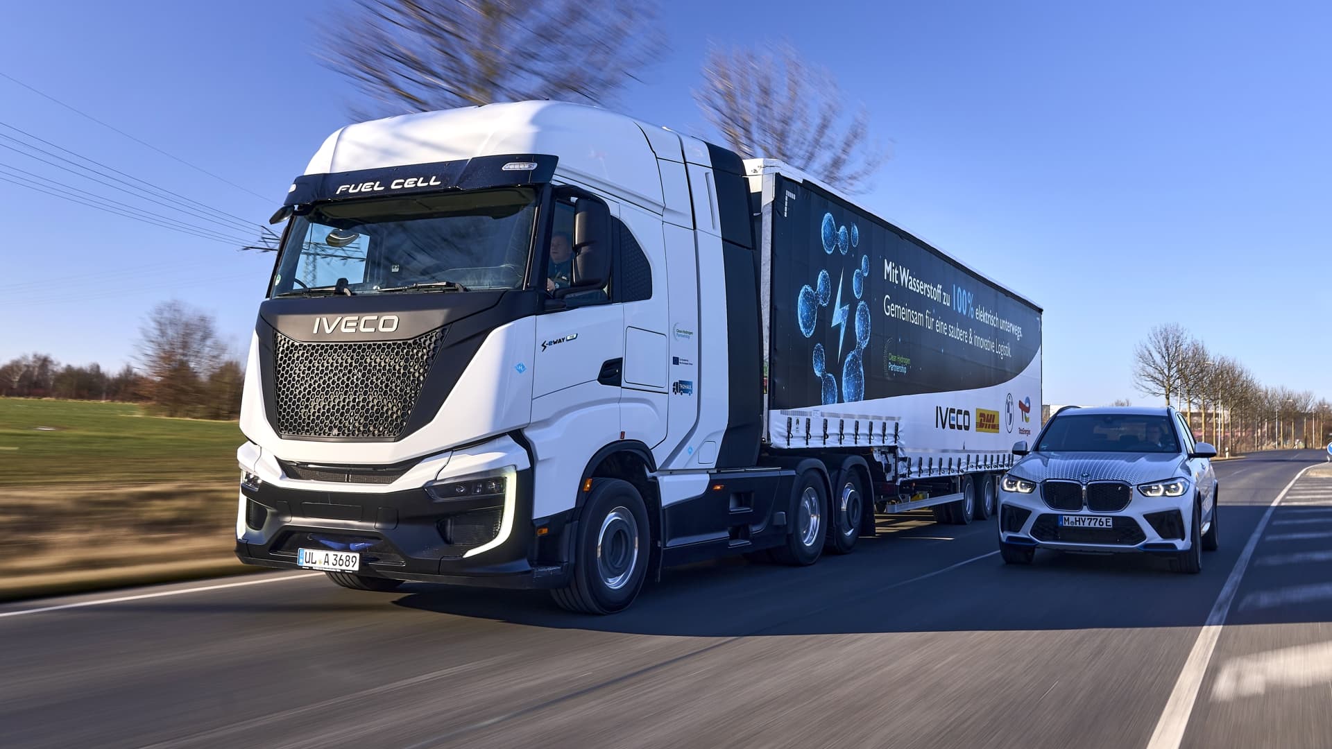 IVECO delivers two S-eWay Fuel-Cell trucks to BMW, marking the first units of the groundbreaking hydrogen-focused H2Haul project to hit the road