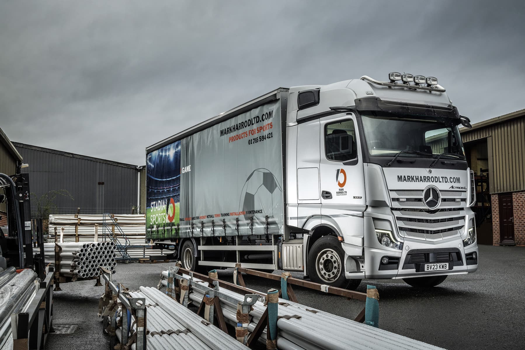 Mercedes-Benz Actros L hits the back of the net for Mark Harrod Ltd
