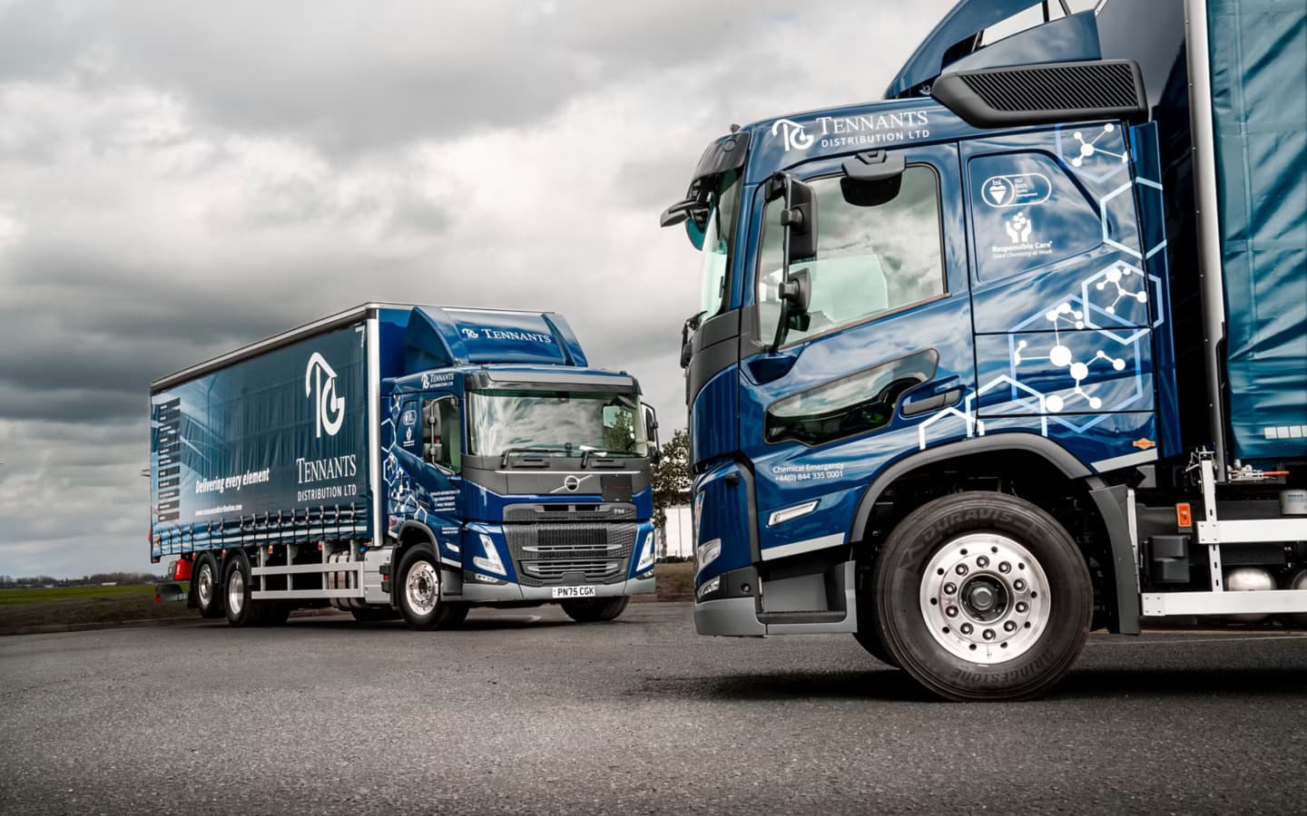 Five new Volvo trucks safely delivered to Tennants Distribution