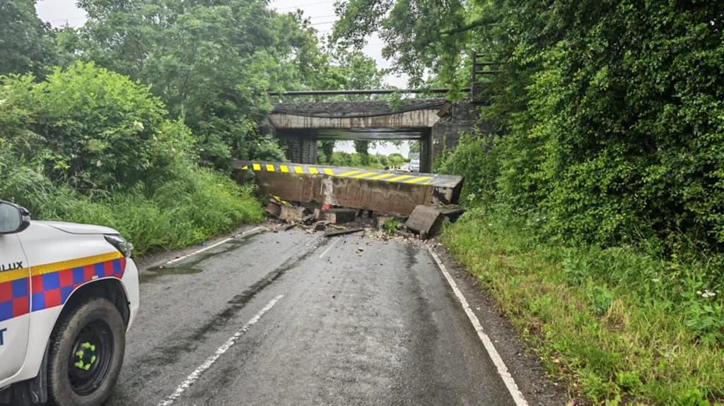 Arrest after railway bridge collapse